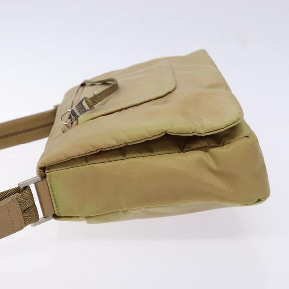 PRADA Shoulder Bag Nylon Beige Silver - Picture 5 of 13